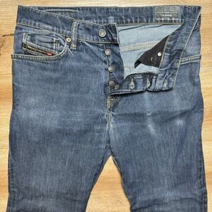 Diesel Jeans Men 29 (Fits 30x27) Blue D Fining Tapered Leg Stretch Denim 009HF‎